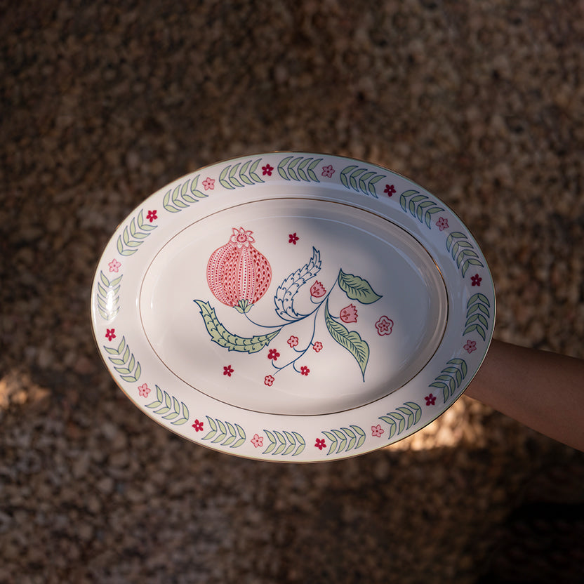 Chintz Platter - Red