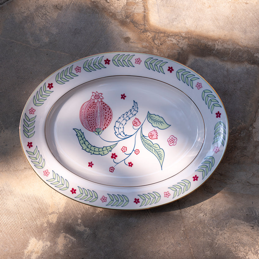 Chintz Platter - Red