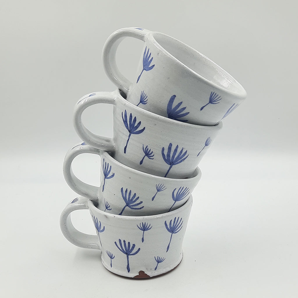 Blue And White Coffee Mugs- Assorted Motifs