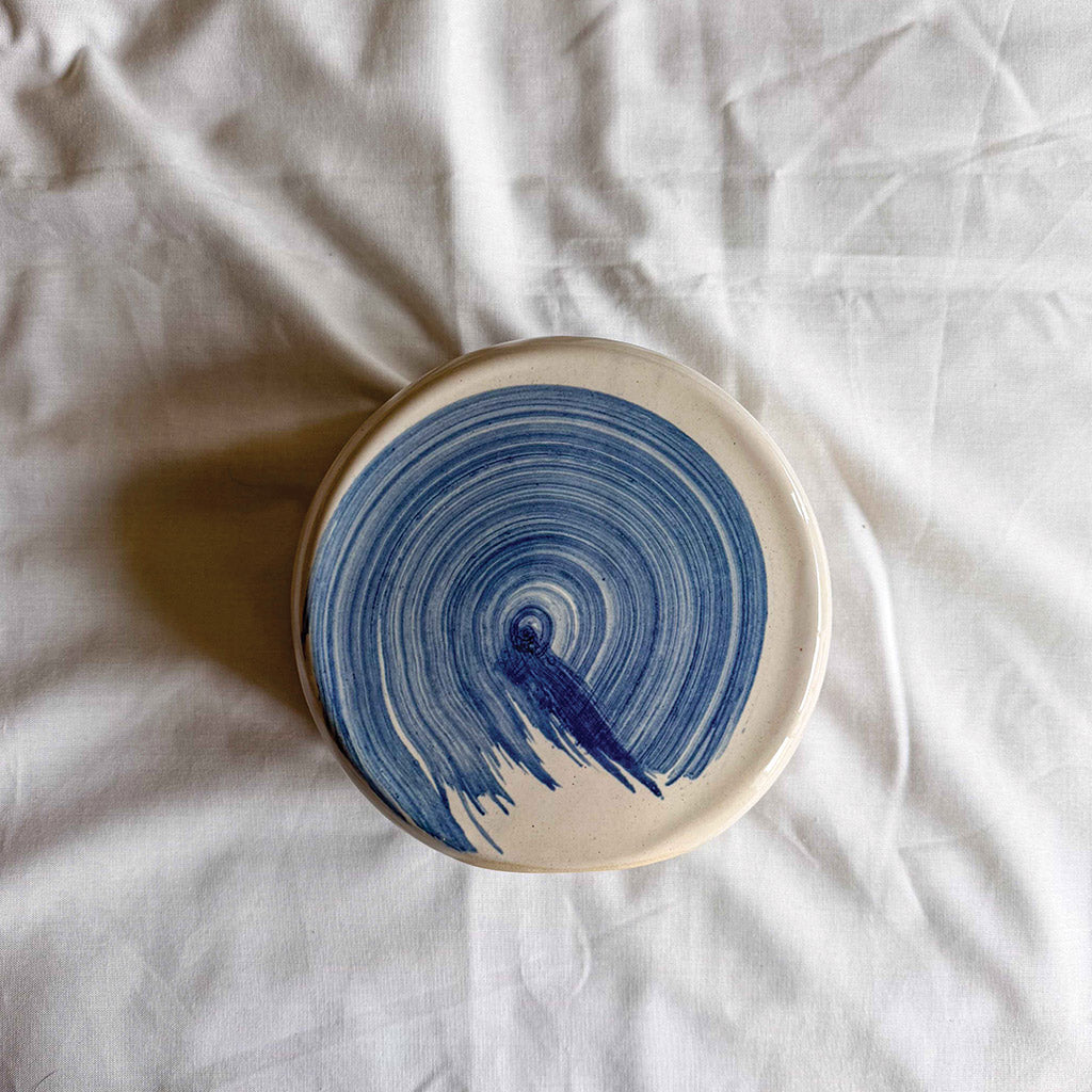 Handcrafted Blue Reverie Vase - Round