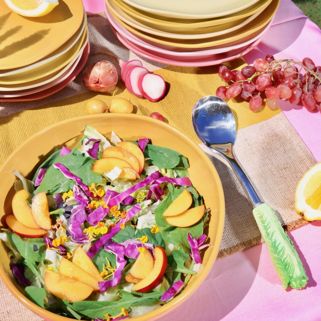 وعاء تقديم أصفر - صغير