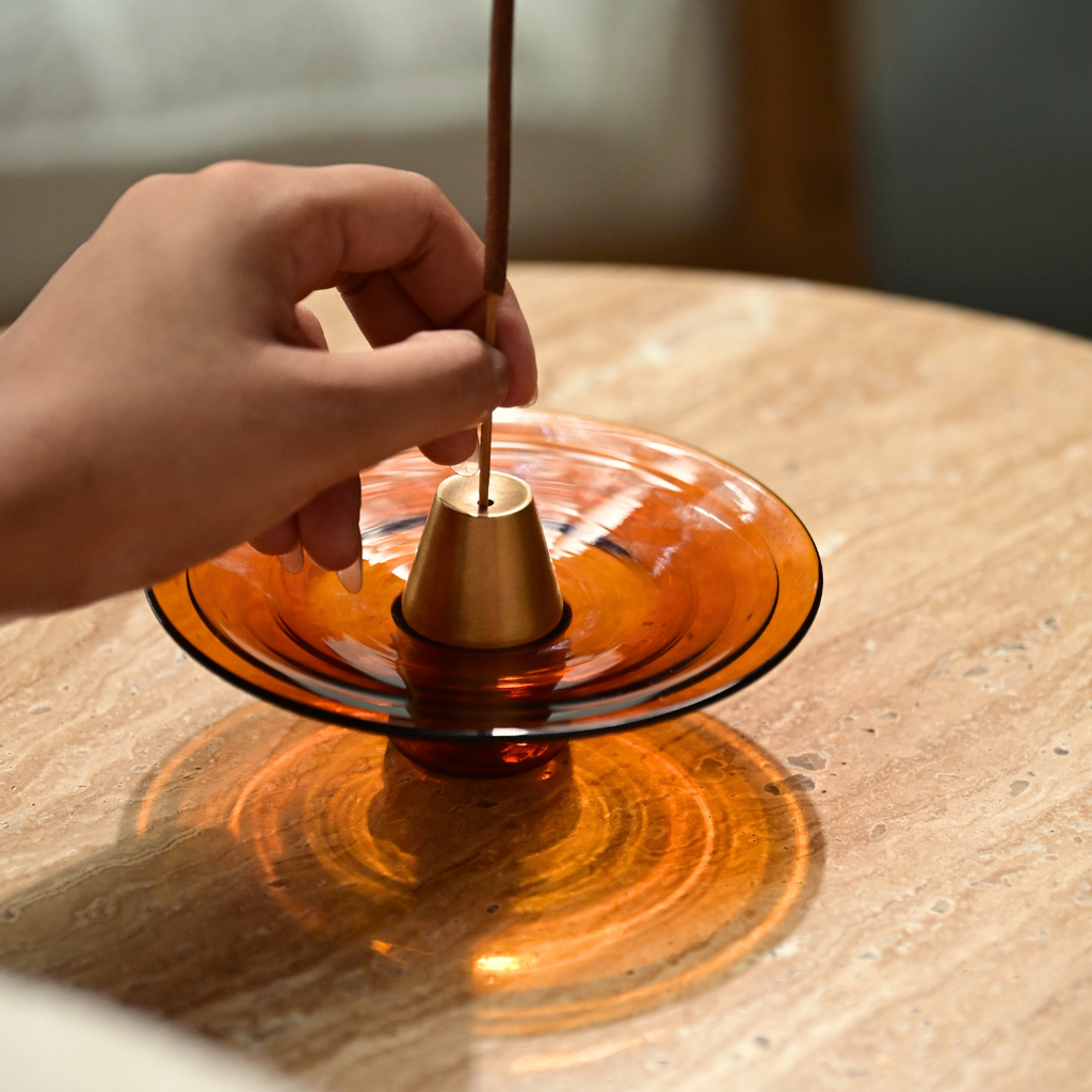 Amber Incense Holder Festive Box