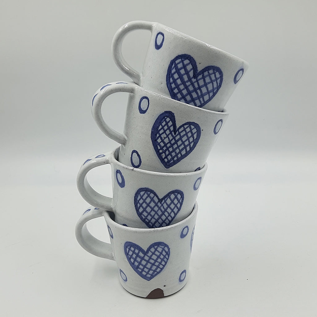 Blue And White Coffee Mugs- Assorted Motifs