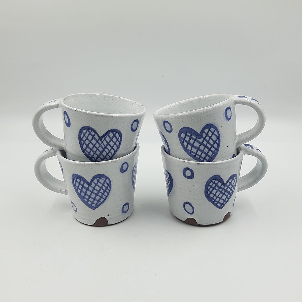 Blue And White Coffee Mugs- Assorted Motifs