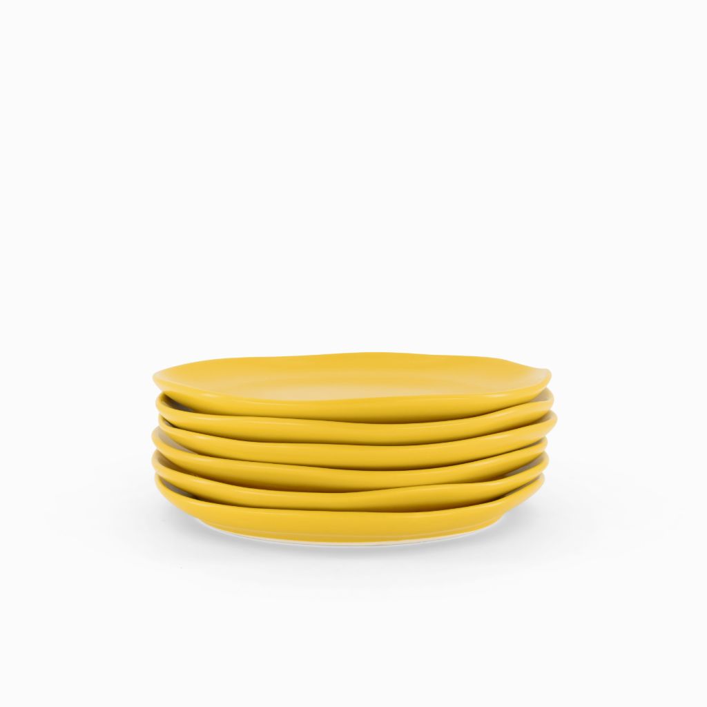 Yellow Salad Plates - Set of 6