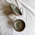 Olive Mist Pedestal Bowl
