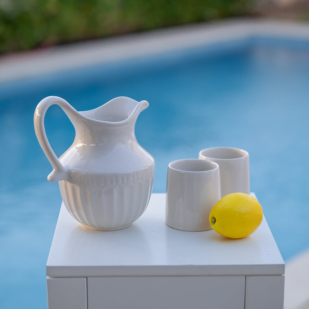 Almas Jug with 2 Ceramic Glasses Set