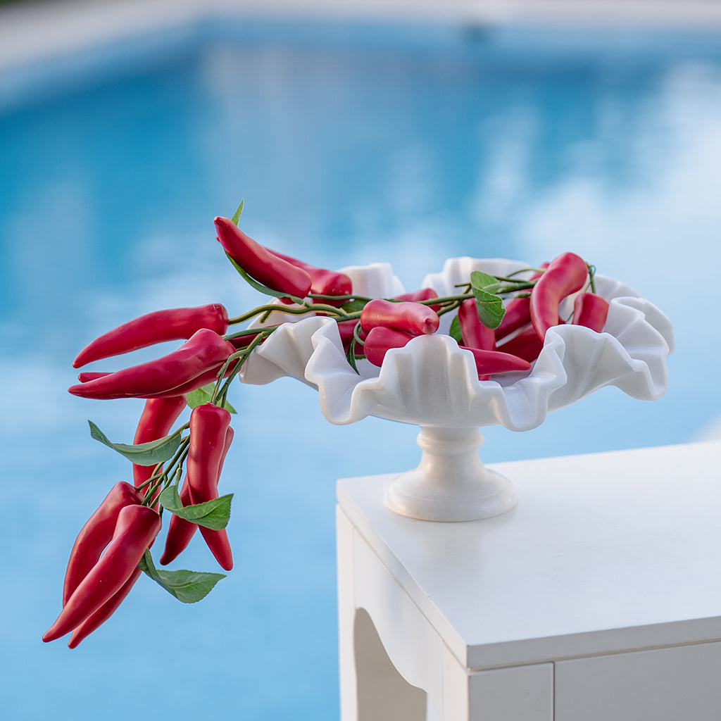 Safa White Marble Fruit Bowl