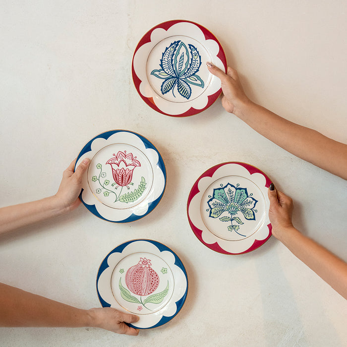 chintz porcelain salad plates set of 4