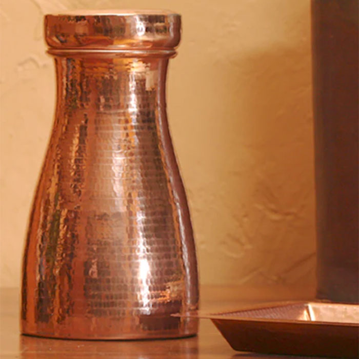 Copper Bedside Carafe and Glass