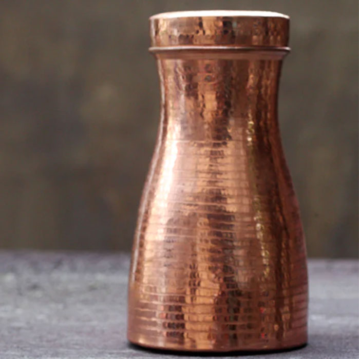 Copper Bedside Carafe and Glass
