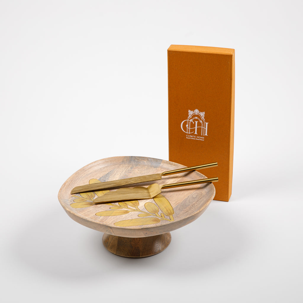 حامل كيك ويستيريا ومجموعة سكين كيك ومقدمة