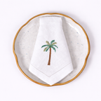 Sky Dinner Set - Dinner Plates with Palm Linen Napkins