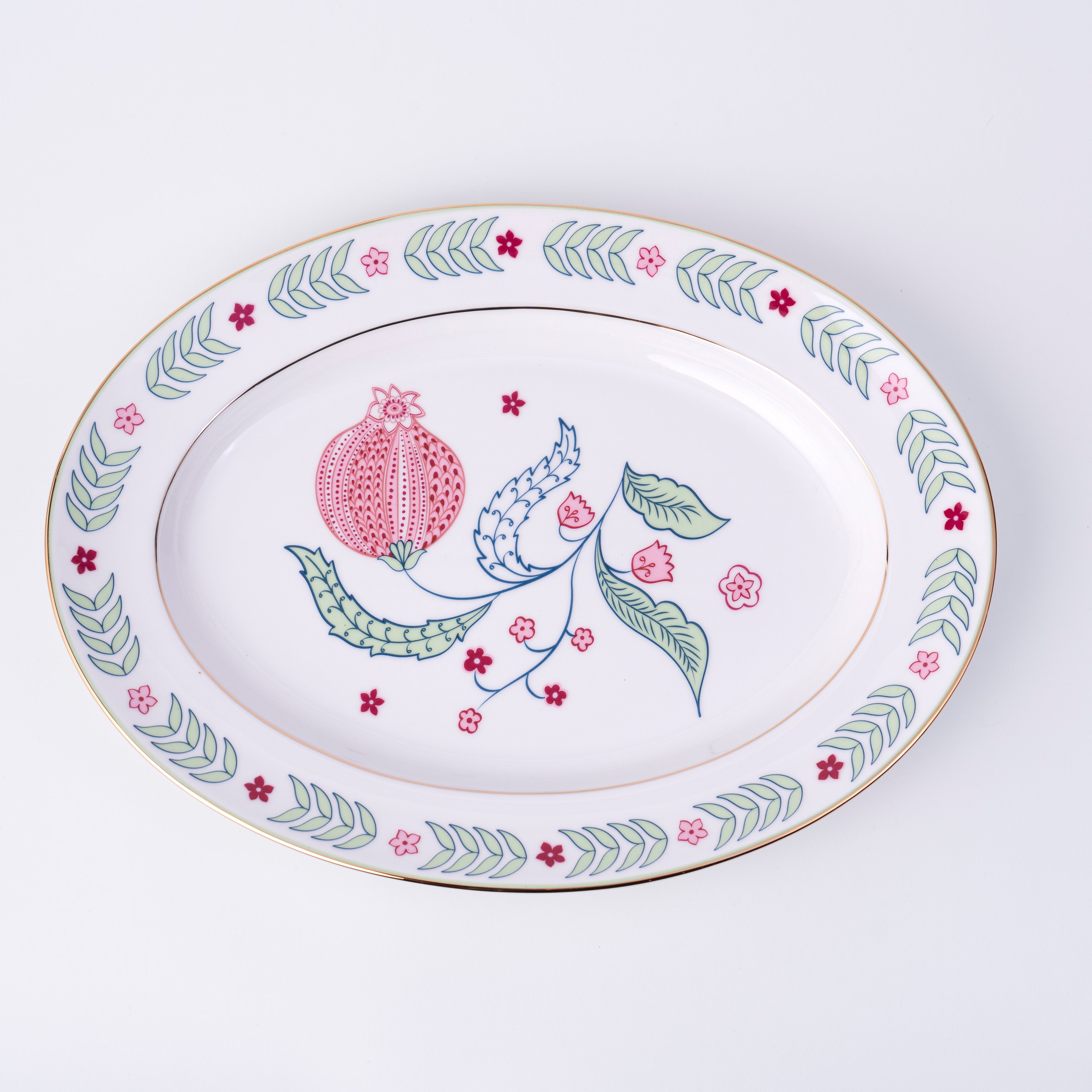 Chintz Platter - Red