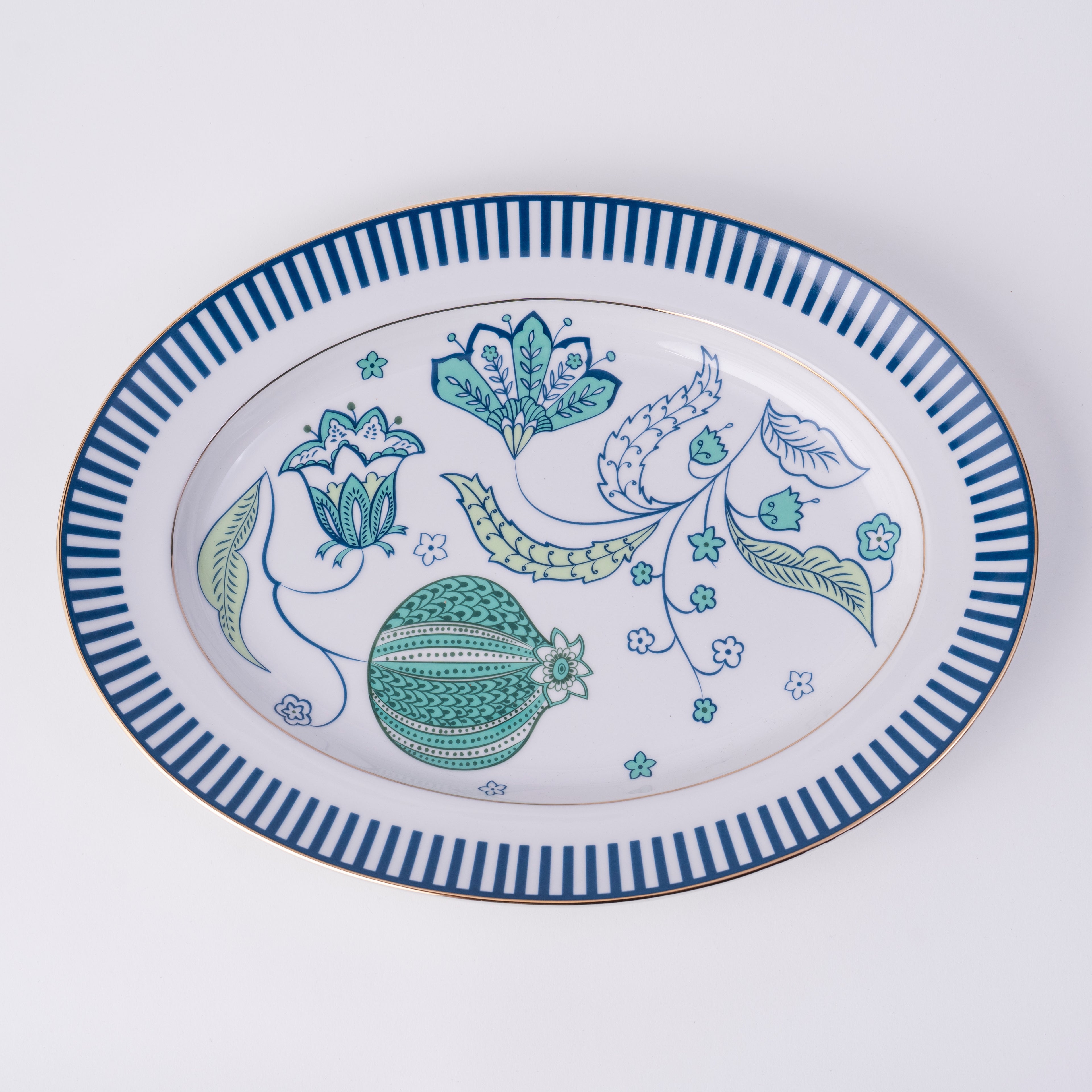 Chintz Platter - Blue