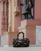 Block Printed Duffle Bag