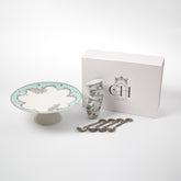Jahan Cake Stand, Jahan Qahwa Cups and Silver Star & Moon Spoons Set