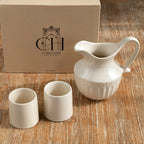 Almas Jug with 2 Ceramic Glasses Set