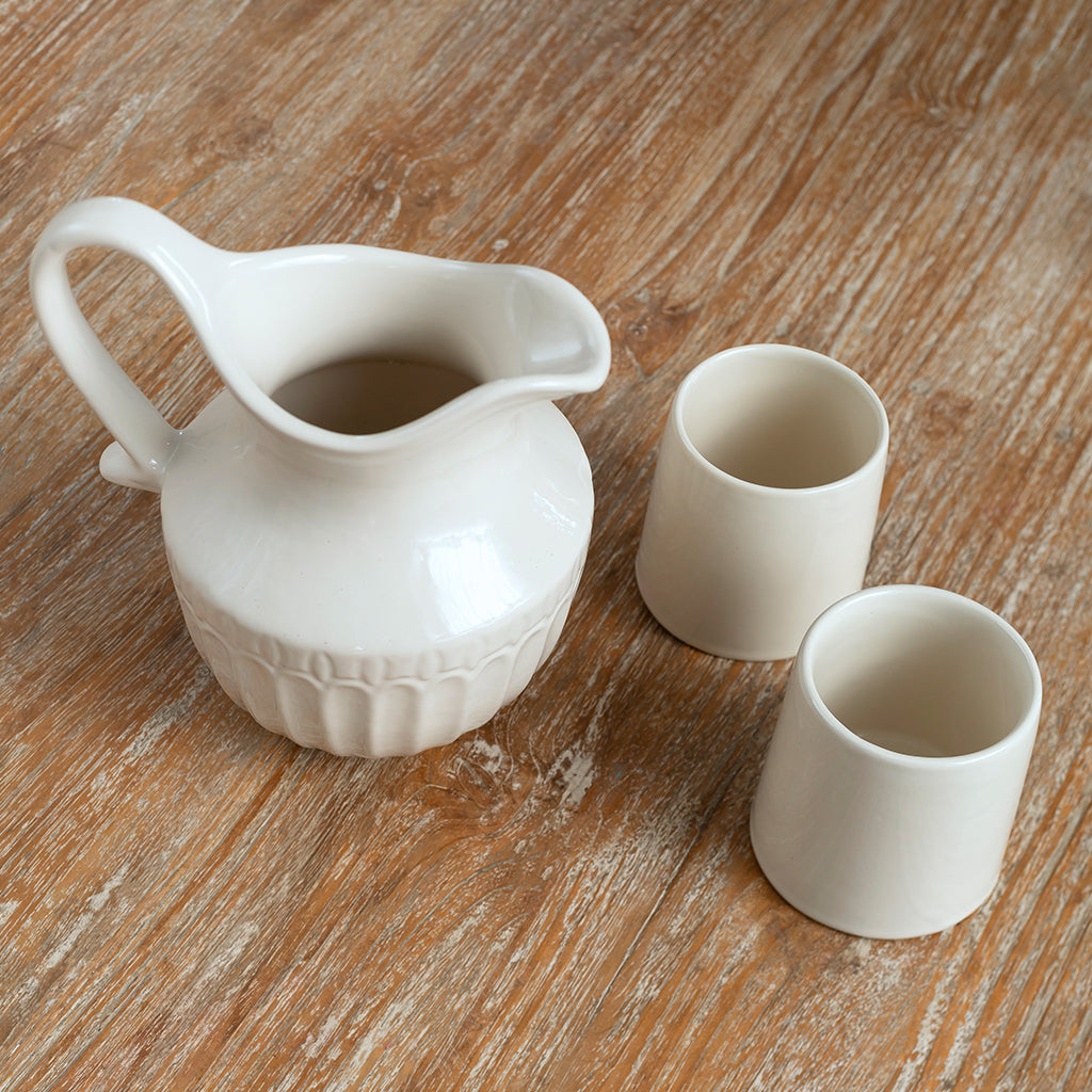 Almas Jug with 2 Ceramic Glasses Set