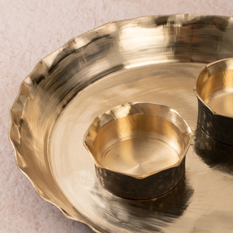 Kansa Phool Serving Bowl - Set of 2 - Pre-order