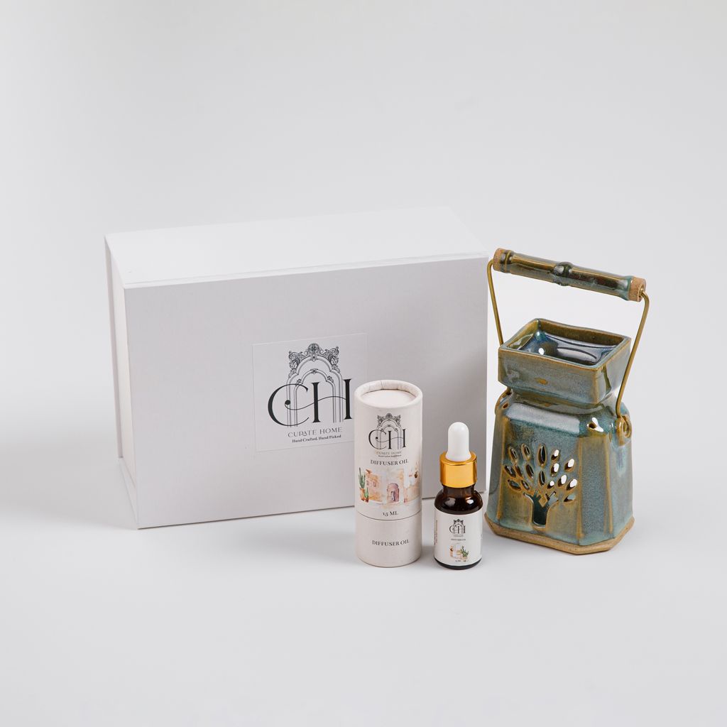 Palm Diffuser with Handle & Diffuser Oil Set