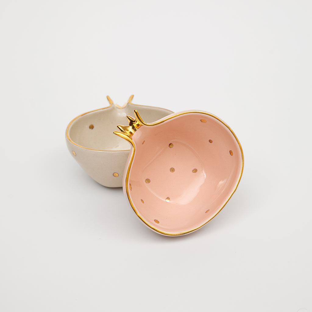 رمان - مجموعة من قطعتين (وردي + كريمي)