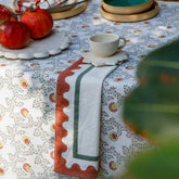 Sia Block Printed Tablecloth & Napkins Set