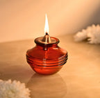 Amber Festive Gift Box - Glass Oil Lamps, Jars & Bell Gift Box - Set of 5