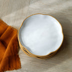 Sky Dinner Plates 8 Piece Set - White Ceramic