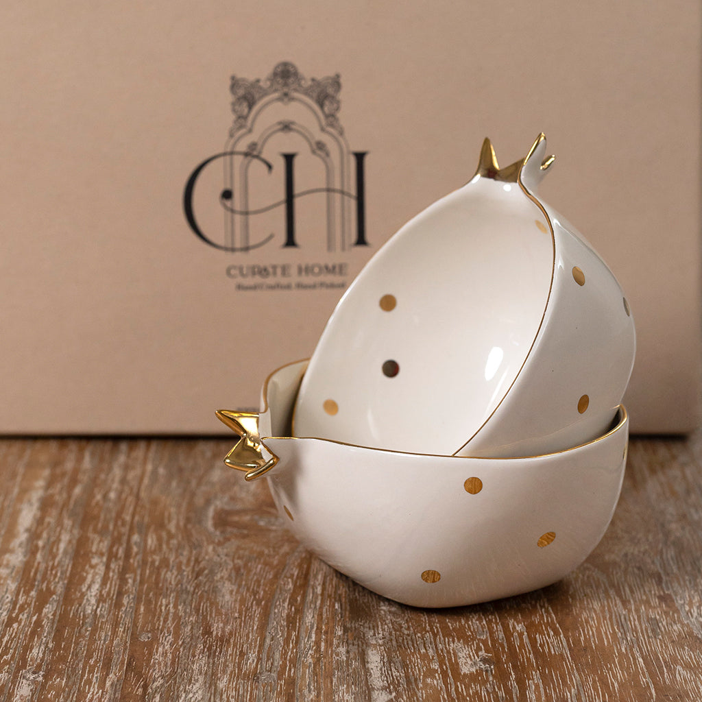 Pomegranate Bowl - Set if 2 (Cream)