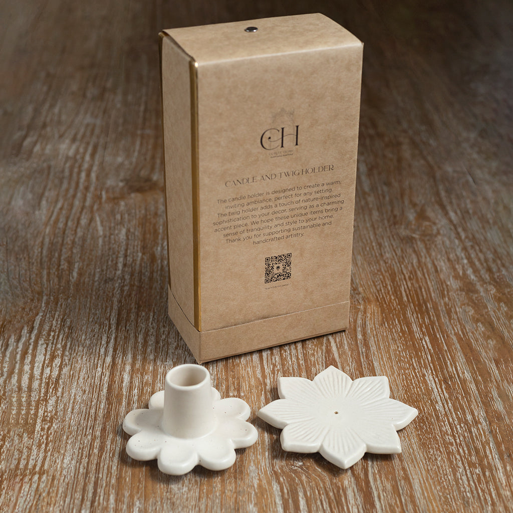 Candle and Twig Holder Set
