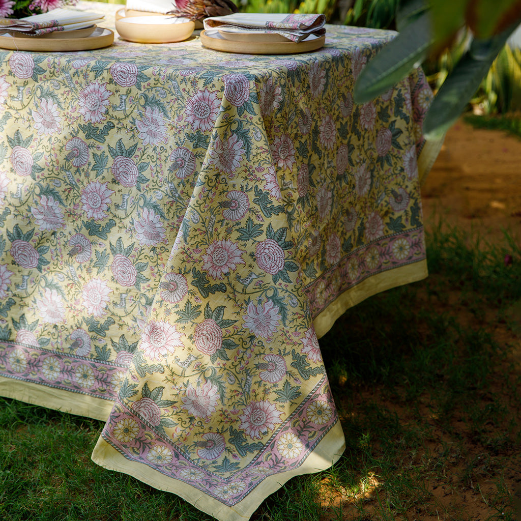 Ahana Block Printed Tablecloth