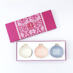 رمان - مجموعة من 3 قطع - وردي، رمادي، وكريمي