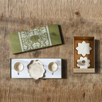Bloom and Glow Gift Set- Flower-Shaped Teacups & Twig Candle Holder
