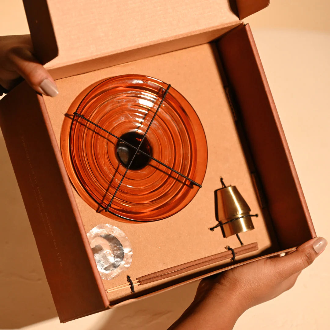Amber Incense Holder Festive Box
