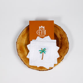 Palm cocktail Linen Napkin (Set of 4)
