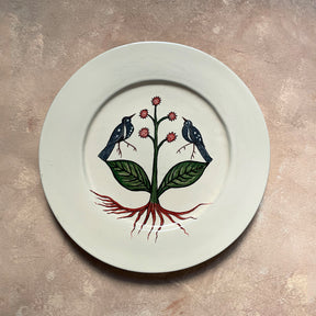 Birds and Plant Plate