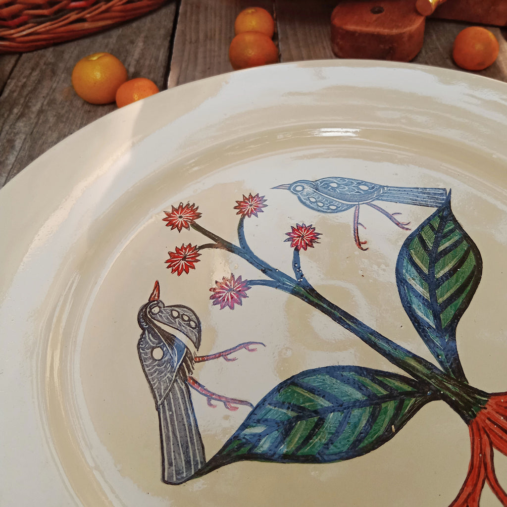 Birds and Plant Plate