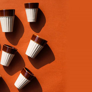 Thar Chai Glasses (White & Brown)