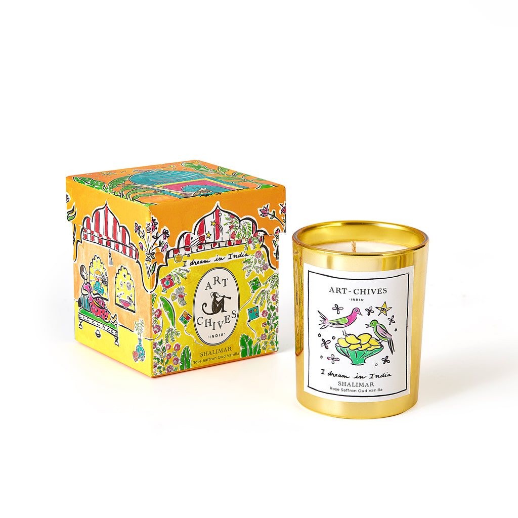 Luxe Harmony Set - Marble Gondola with Brass legs & Scented Candle