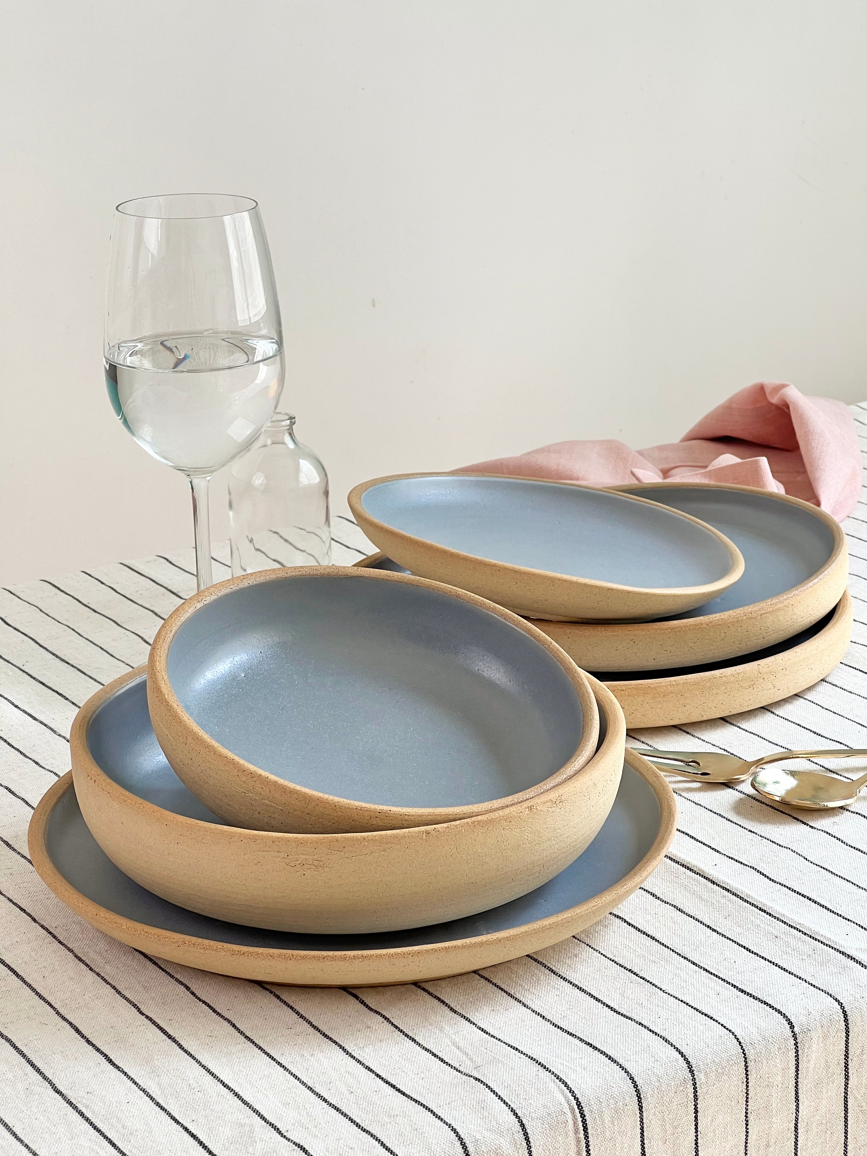 وعاء معكرونة كوبيه - رمادي مزرق